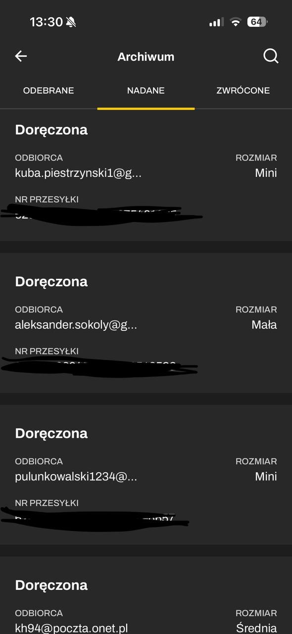 Potwierdzenie nadania paczki InPost 1 – Apple Vault